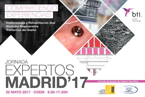 Infórmate aquí sobre la Jornada Expertos Madrid BTI 2017, declarada de interés científico por SEPES. Próximo 20 de mayo en el COEM.